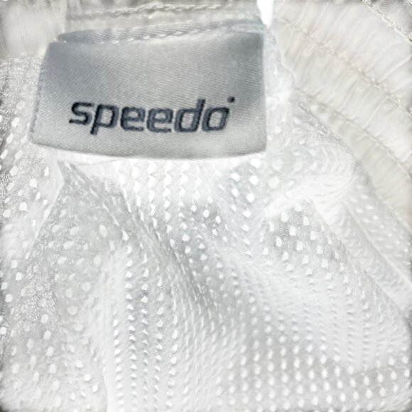 Speedo Mens Black & White Floral Swim Trunks With Drawstring Waist & Mesh Lining - Picture 6 of 9